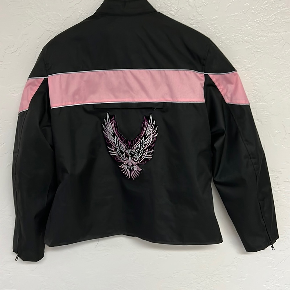 Biker Jacket BLACK AND PINK w/Phoenix patch